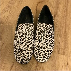 Clarks Pure Viola Black and White Loafers Leather Size 10